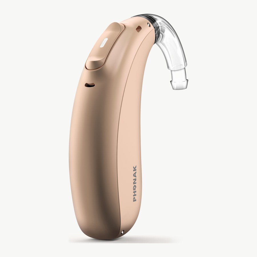 Phonak Naída Lumity 強力型耳掛式助聽器機身與耳鉤(膚色)