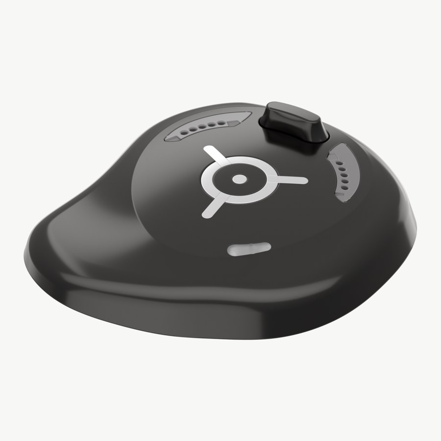 Phonak Virto R Infinio 客製耳內機側面,可見黑色面板與控制鍵